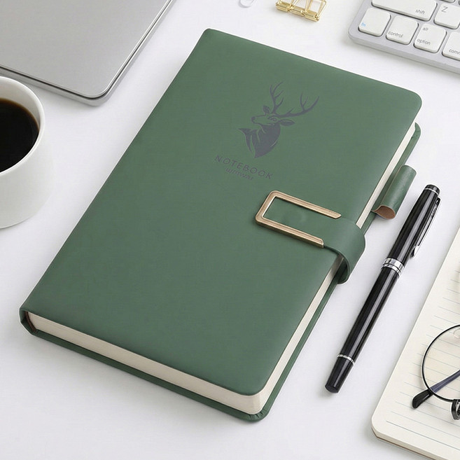 앙플러스 프리미엄 다이어리 성인 일기장 노트, 1개, 그린