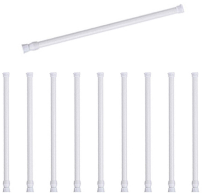 에테르코 스프링식 다용도 압축봉 커튼봉 25~40cm 10개, 화이트
