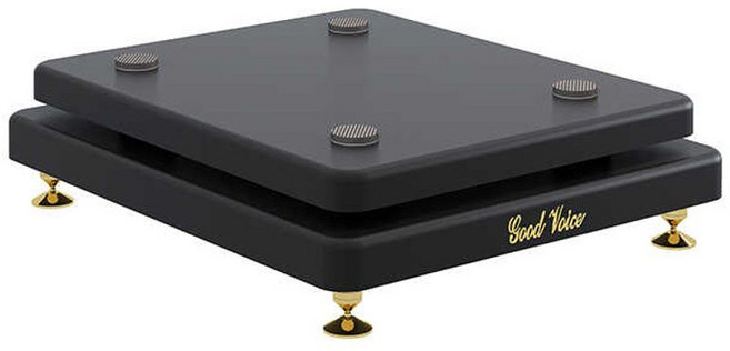 고성능 우퍼 방진 받침대 매트 스탠드 사운드바 거치대 스피커 방지 서브우퍼 진동, 2단 2040 스터드 스크럽 블랙, 1개