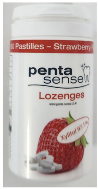 독일산 펜타센스 자일리톨 무설탕 무가당 캔디 스트로베리 60정, 1개, 60g