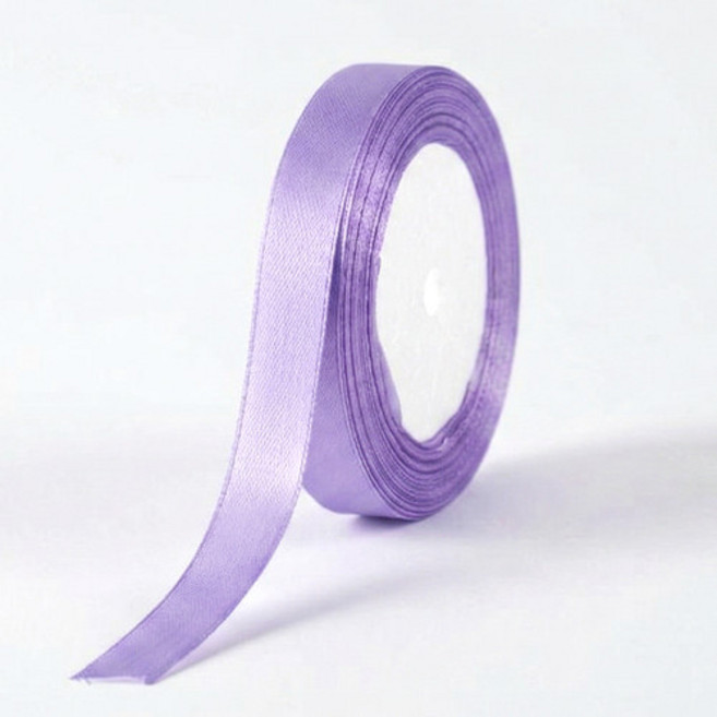 T 공단 리본 단면 퍼플 15mm 22m 어버이날띠지 스트랩 공예 DIY
