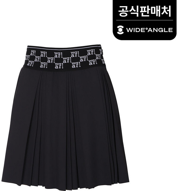 와이드앵글 공식 여성 WG 체커보드 밴드 플리츠 스커트 L_WWM23Q71Z1(정상가:229 000)