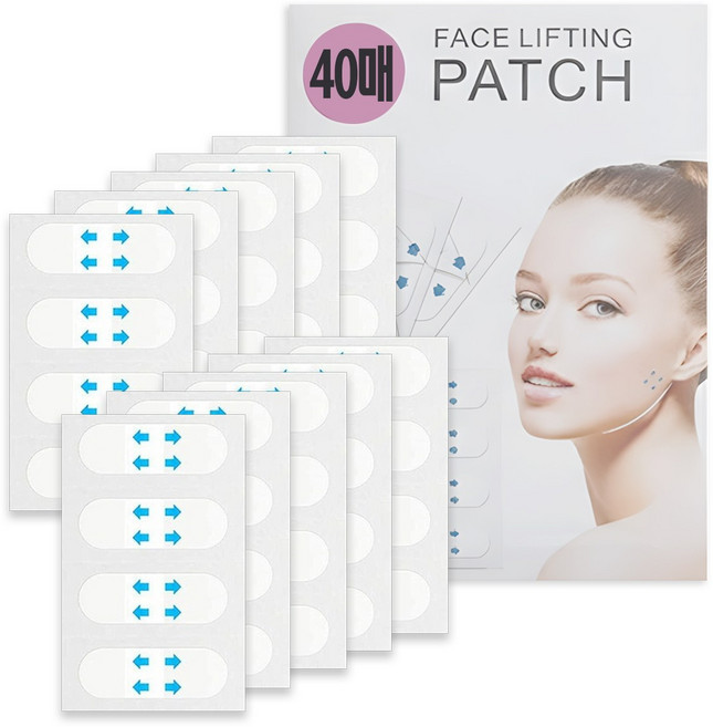 홈베리카 브이라인 얼굴 리프팅밴드 리프팅 테이프, 40개, 투명