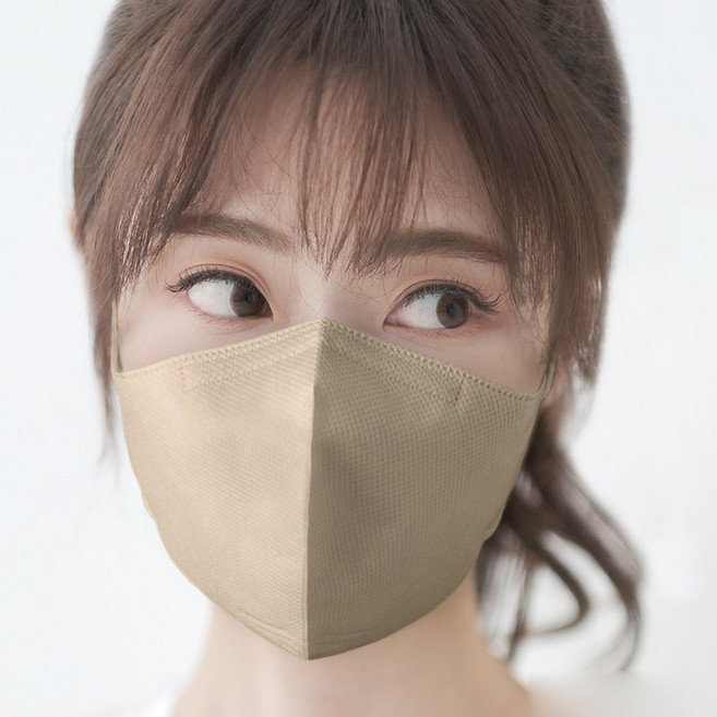 아이프리 굿필링 KF-AD 일회용 비말차단 새부리형 덴탈 컬러 마스크 카키, 25개입, 2개