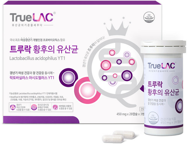 트루락 황후의 유산균 12주분 여성 갱년기 건강기능식품 유산균 프로바이오틱스 YT1, 84정, 1세트