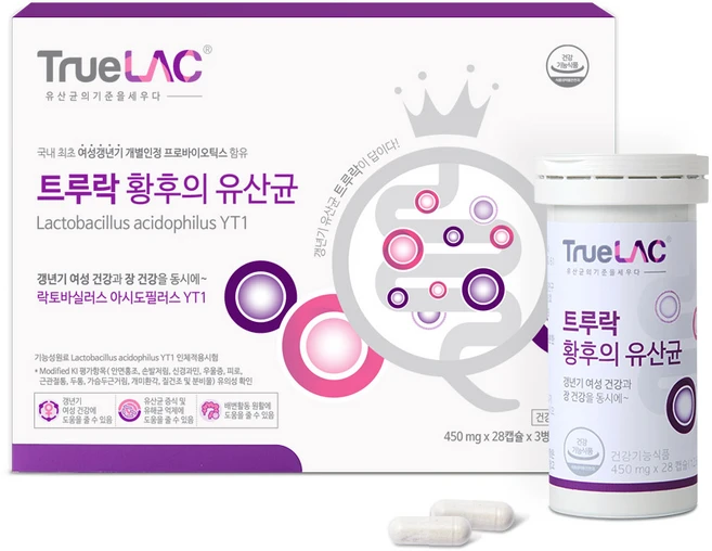 트루락 황후의 유산균 12주분 여성 갱년기 건강기능식품 유산균 프로바이오틱스 YT1, 84정, 1세트 - 쿠팡