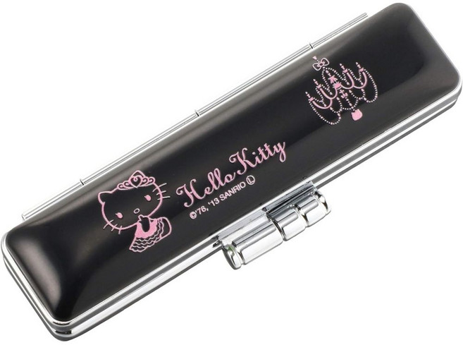 Sanby 헬로키티 도장 보관함 케이스 TSK-68973 블랙
