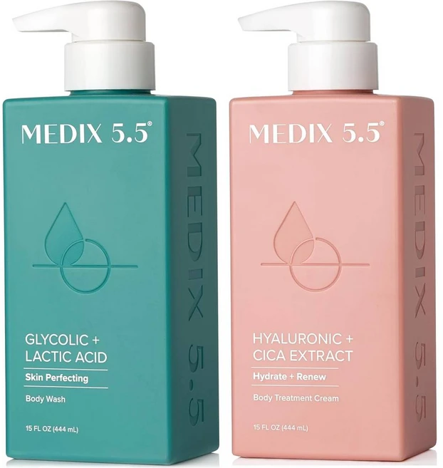 Medix 5.5 바디워시 앤 바디 트리트먼트 크림 세트 444ml - 쿠팡