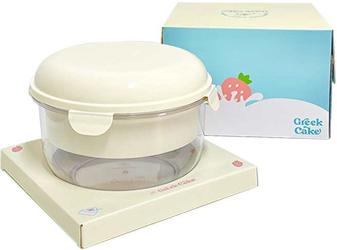 그릭케이크 대용량 유청분리기 2.45L, 혼합색상, 1개