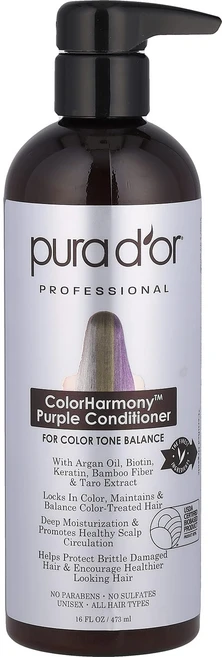Pura D'or 프로페셔널 ColorHarmony 퍼플 컨디셔너 473ml(16fl oz), PuraDor프로페셔널ColorHarmony퍼플컨디셔너 - 쿠팡