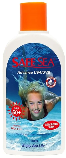 세이프시(Safe Sea) 자외선 차단제 해파리 방지 ADVANCE SPF50+ PA+++ 로션 118ml 워터프루프 비타민 함유, 1g, 1개 - 쿠팡