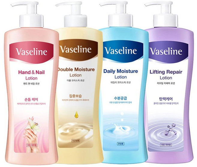 바세린 데일리 모이스처 로션 450ml + 리프팅 리페어 로션 450ml