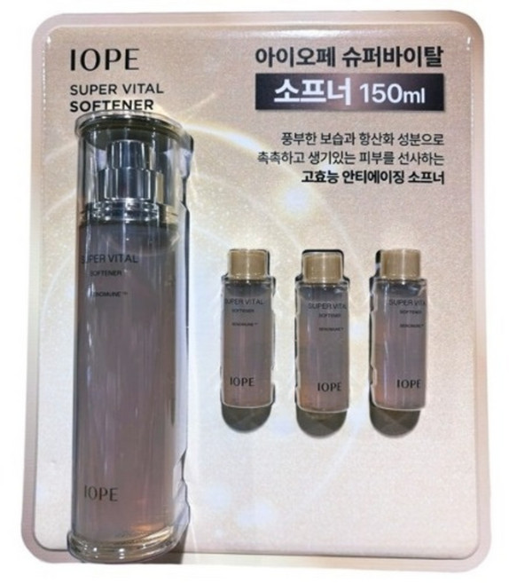 아이오페 슈퍼바이탈 소프너 150ml + 18mlx3 코스트코 아이오페화장품 아이오페안티에이징, 1개