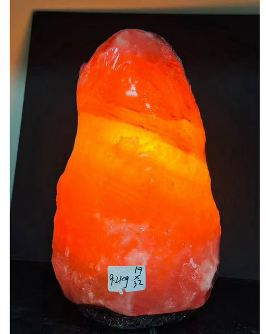 鹽燈 財山型 9.2kg 寬21高30cm 通透明亮 紋路優美獨特, 搭配加粗可調光保險絲電線