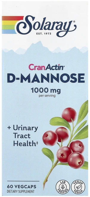 쏠라레이 CranActin D-만노스 유리너리 트랙 헬스 1000mg 베지캡슐 60정, 2개 - 쿠팡