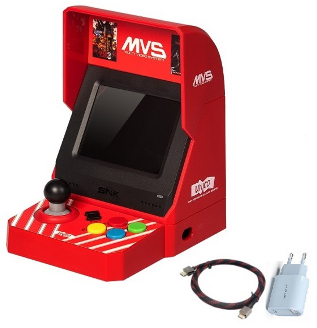 정품 SNK 네오지오 홈 아케이드 게임기 NEOGEO MVSX mini PLUS, MVS  PLUS (본체+HDMI+아답터)