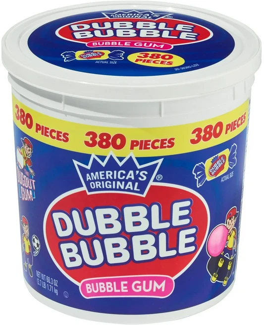 더블 버블 버블 풍선껌 1.71kg 380개, 1개