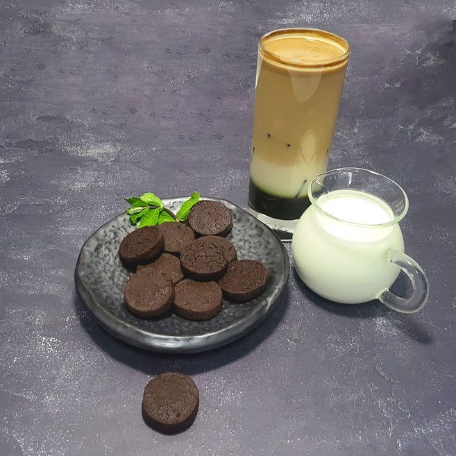 디저트빌리지 쇼콜라사브레 쿠키 수제과자 비스킷 75g 7봉지, 7세트