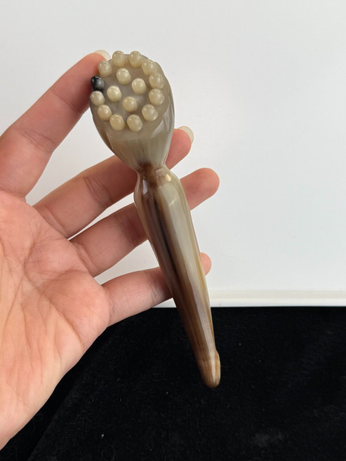 牛角蓮蓬 16珠 點穴撥筋棒, 如圖所示, 1個