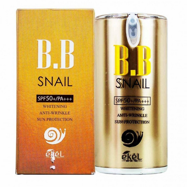 피부미백 주름개선 자외선 이켈 스네일 비비크림 23호 50g SPF50+ PA+++스마트세일즈, 5개
