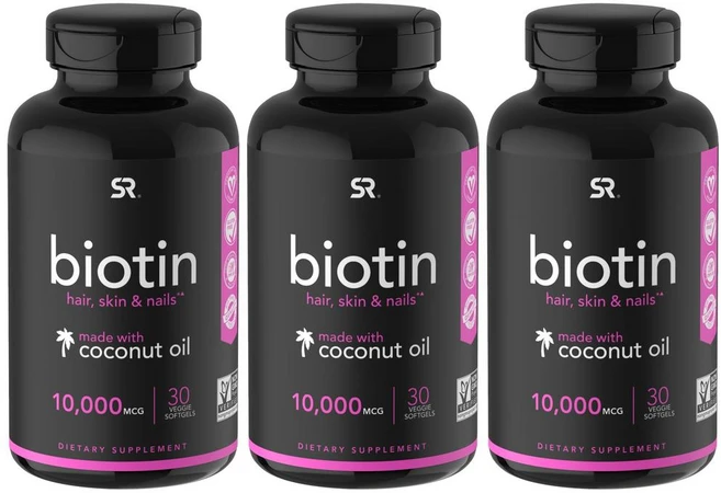 스포츠 리서치 비오틴 코코넛오일 함유 10000mcg 베지 30정 3개, 기본, 1개 - 쿠팡