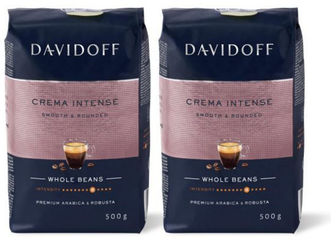 DAVD 크레마 인텐스 통콩 부드럽고 둥근 전신. 섬세한 아로마와 우아한 산도 아라비카와 로부스타 원두 8/12 강도. 10/12 로스팅. 2/12 2 x 17.63 온스, Crema Intense, 17.63 Ounce (Pack of 2)