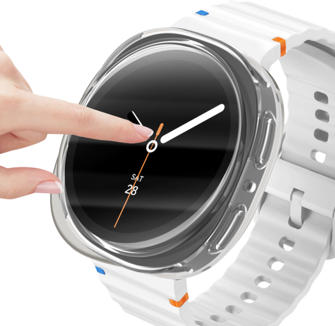 갤럭시워치8 호환 케이스 풀커버 젤리 TPU 액정보호 필름 44mm 40mm, 투명