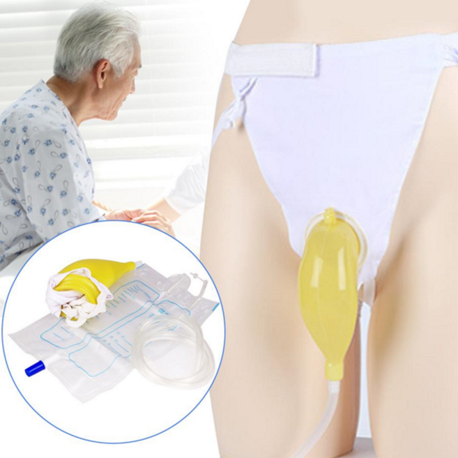 소변 주머니 일회용 간이 환자용 여성 소변기 관리 재활용품 휴대용 기저귀 실리콘 성인용 요실금 활동형, 남성용