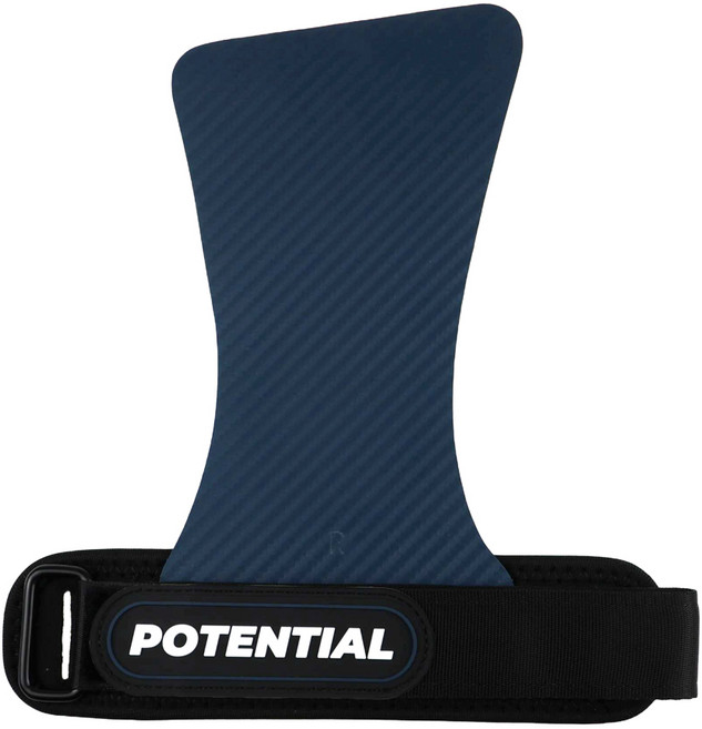 포텐셜 노슬립 라이트 크로스핏 그립 손바닥 보호대, 1개, 블루