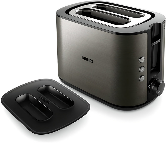 필립스 토스터기 비바 컬렉션 시리즈 티타늄 블랙, HD2651/80