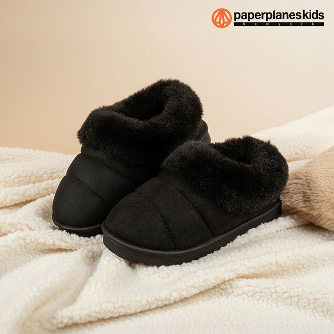 페이퍼플레인키즈 키즈 털 방한화 아동 부츠 겨울 유아 털신 주니어 초등 여아 어린이 방한 신발 양털 모카신 슈즈 남아