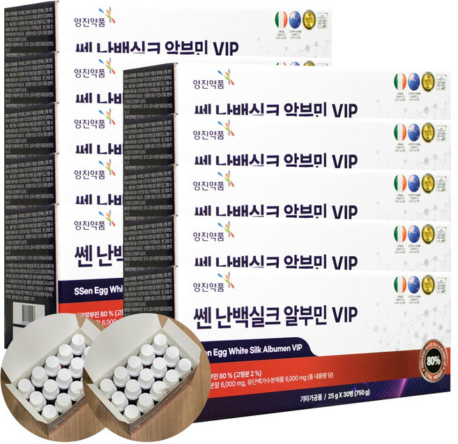 쎈 난백실크 알부민 VIP 영진약품 실크알부민 난백분말 유단백가수분해물 함유, 10세트, 30회분