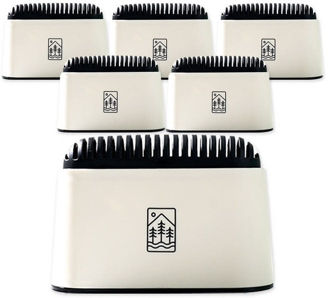 솔향 가득 냉장고 냉동실 탈취제 리얼 숯 야자활성탄 냄새제거, 6세트, 60g