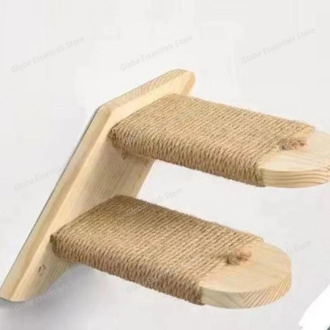 실내 고양이 나무 벽걸이 계단 시잘 로프 스크래칭 포스트가 사다리 스크래처 트리 애완동물 가구, 1개