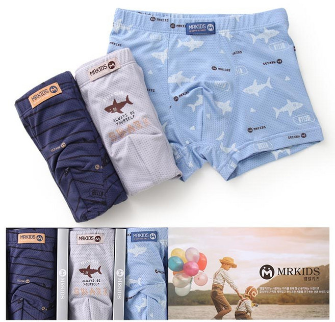 한스속옷 엠알키즈 팝샤크쿨 드로즈 3매입 / 남아동 / 드로즈 / 아동속옷 / 세트 / 주니어