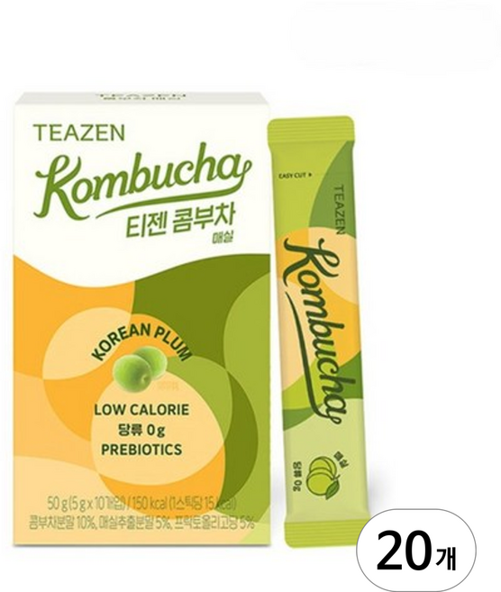 티젠 콤부차 매실, 5g, 10개입, 20개