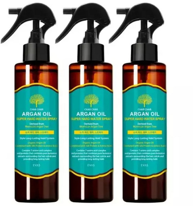 샤샤 아르간오일 슈퍼하드 워터 스프레이 250ml 3개