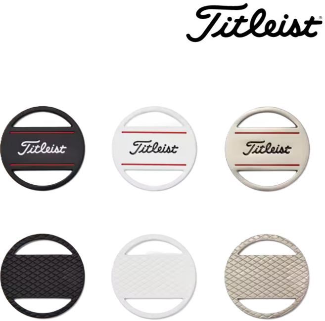 25년 타이틀리스트 볼마커 세트 TA25BMS-012 (아쿠쉬네트코리아), 5개, 블랙화이트실버