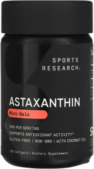 스포츠리서치 아스타잔틴 미니젤 6mg 소프트젤 120정, 1개