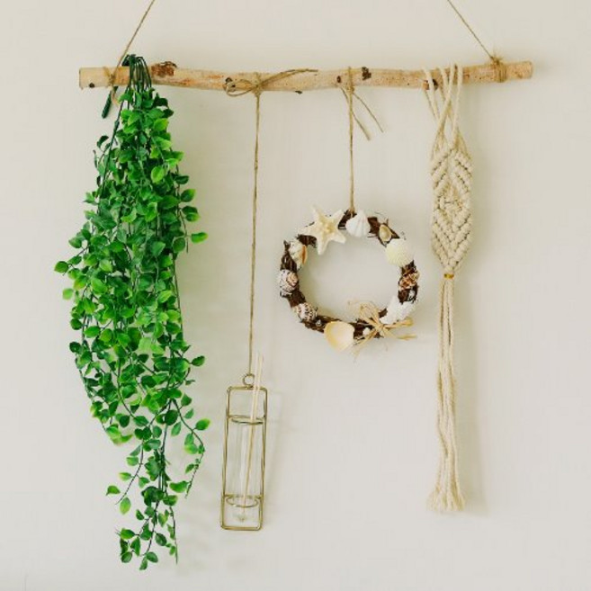 모스코 넝쿨조화 디퓨저 행잉가랜드, 폴카 조화넝쿨, 오렌지 라일락, 1개