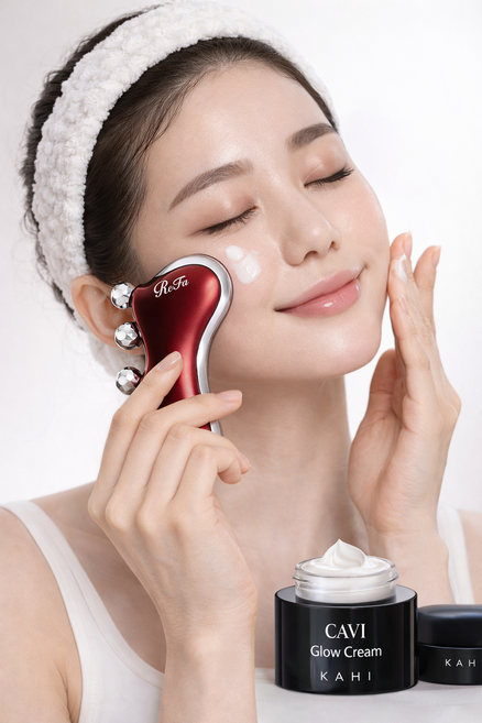 ReFa 리파 카사 CAXA M1+ 캐비 글로우 크림 (50g) 제공, 1개, 펄 레드