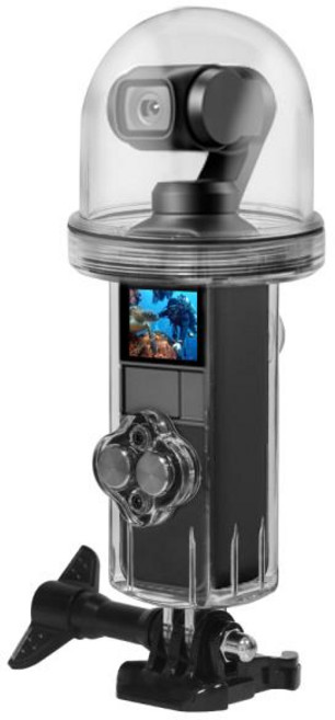 액션캠 수중 방수 다이빙 하우징 케이스 호환용 KFFTWWX Osmo 포켓 액션 카메라 보호 60m 마운트 액세서리, [01] 옵션1, 1개, 선택: 기본