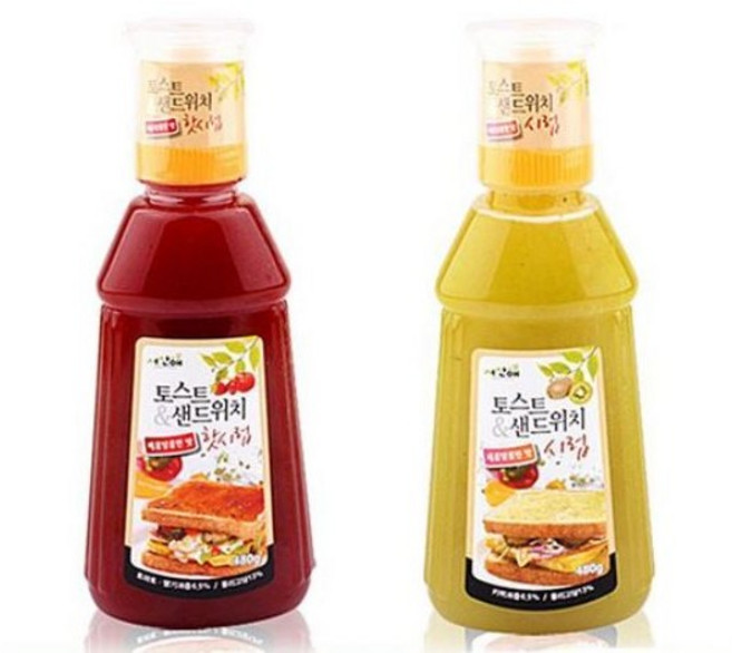 서산애 토스트 샌드위치 시럽 새콤달콤 480g + 매콤달콤 480g, 1세트