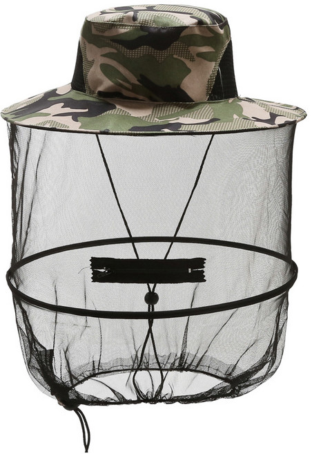 픽커스 방충 양봉 벌초 사파리 정글 모자, 그린 정글, 1개