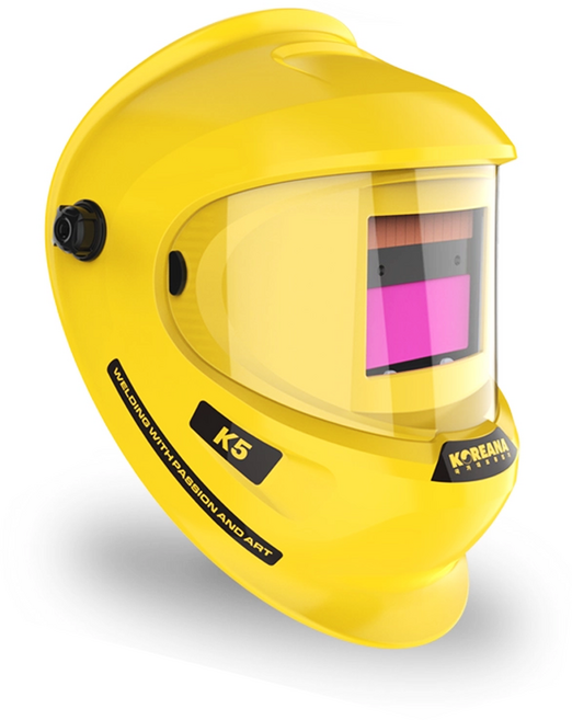 코리아나 자동차광용접면 용접보호구 용접마스크 보안면 용접헬멧 k5, 옐로우, 1개