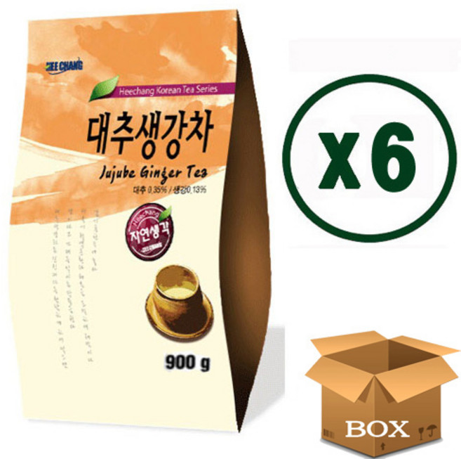 희창 대추생강차 /자판기용 국산차 분말, 900g, 1개입, 6개