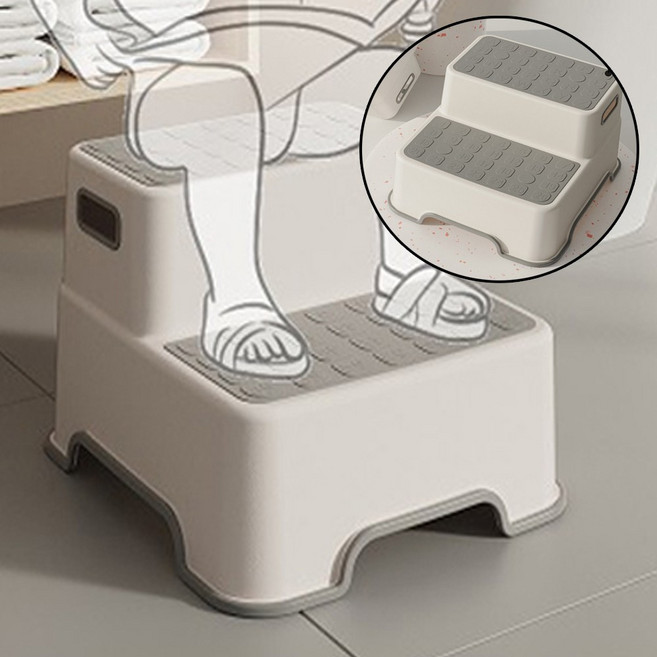 유아디딤대 변기 발판 계단 의자 디딤대 발 받침대, 그레이, 1개