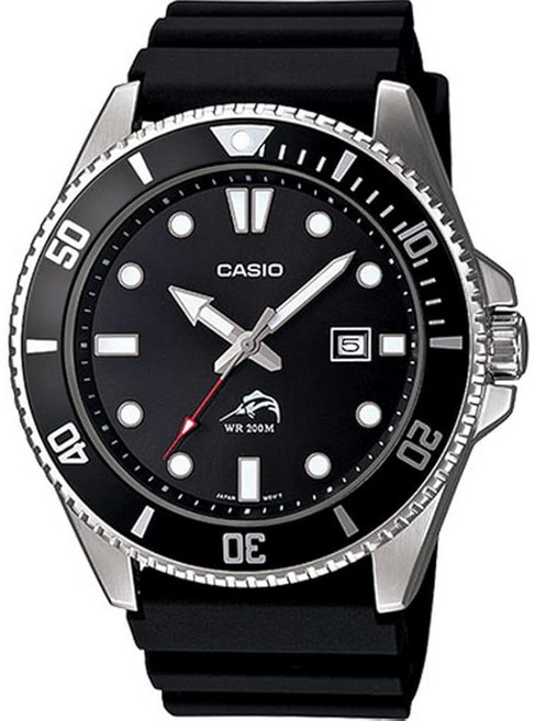 CASIO 카시오 MDV-106-1AV 흑새치 청색치 다이버 시계 블랙실버