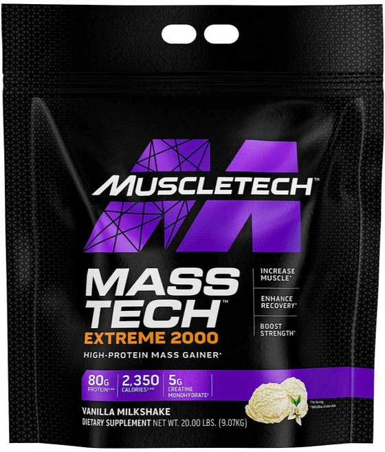 머슬태크 매스태크 익스트림 2000 트리플 바닐라 밀크쉐이크 파우더 분말 2.72kg, 1개 - 쿠팡