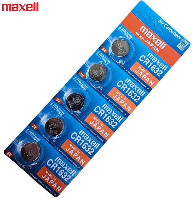 181번 맥셀 CR 1632 코인셀 5개입 리튬 건전지 무수은 무카드뮴 배터리(동전/버튼), 1개